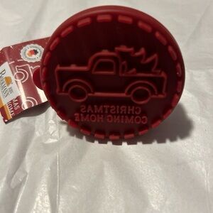 Birkmann Cookie Stamp Pick Up Truck Tree “CHRISTMAS COMING HOME” 3” Diameter NEW